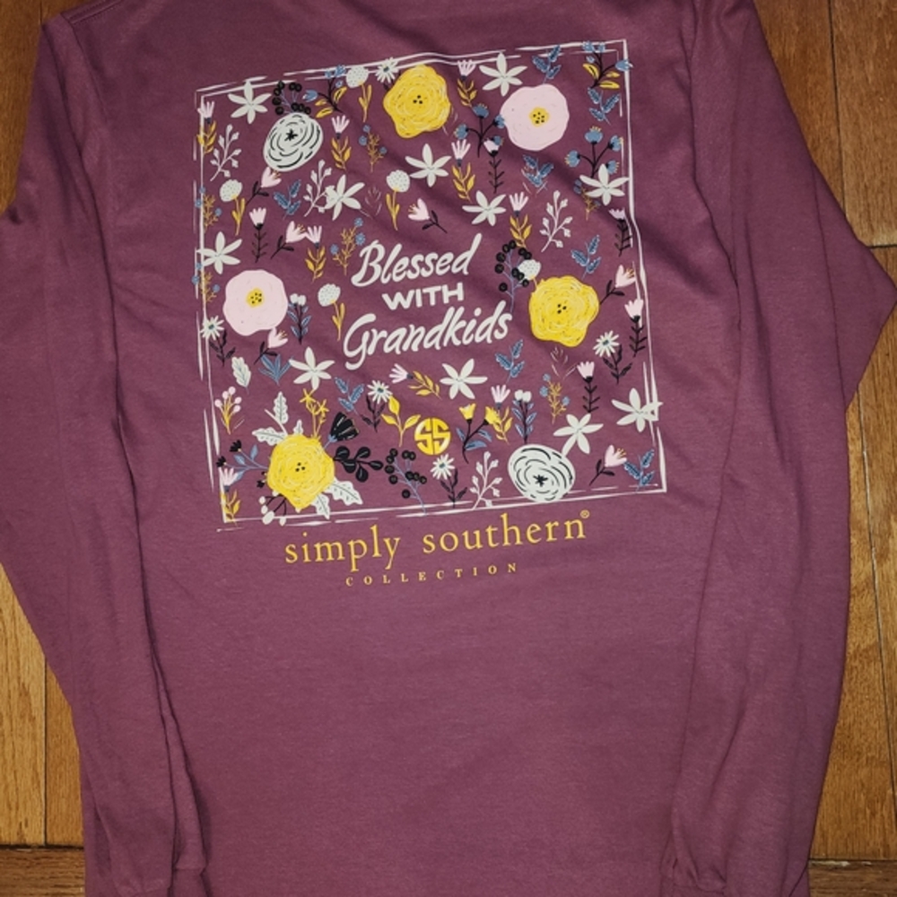 Simply Southern Purple Long Sleeve Grandma Shirt
